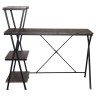 Стол на металлокаркасе BRABIX "LOFT CD-004", 1200х535х1110 мм, 3 полки, цвет морёный дуб, 641218 по низкой цене оптом 
