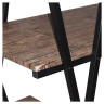 Стол на металлокаркасе BRABIX "LOFT CD-004", 1200х535х1110 мм, 3 полки, цвет морёный дуб, 641218 по низкой цене оптом 