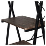 Стол на металлокаркасе BRABIX "LOFT CD-004", 1200х535х1110 мм, 3 полки, цвет морёный дуб, 641218 по низкой цене оптом 