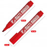 Маркер перманентный Crown "Multi Marker Chisel" красный, скошенный, 5мм по низкой цене оптом Краснодар, Москва, Уфа, Казань, Барнаул, Владивосток, Хабаровск, Сахалин, Красноярск, Екатеренбург, 
