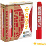 Маркер перманентный Crown "Multi Marker Chisel" красный, скошенный, 5мм по низкой цене оптом Краснодар, Москва, Уфа, Казань, Барнаул, Владивосток, Хабаровск, Сахалин, Красноярск, Екатеренбург, 