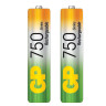 Батарейки аккумуляторные GP, AAA, Ni-Mh, 750 mAh, КОМПЛЕКТ 2 шт., блистер, 75AAAHC-2DECRC2 по низкой цене оптом 
