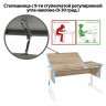 Стол-парта регулируемый "ДЭМИ" СУТ.42, 1200х550х530-815 мм, белый каркас, пластик ниагара, дуб сонома (КОМПЛЕКТ) по низкой цене оптом 