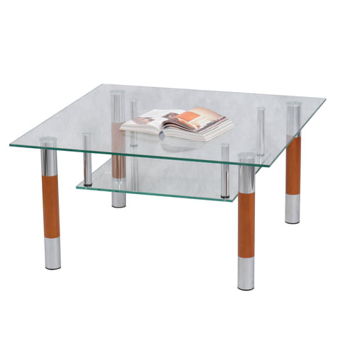 Стол журнальный, стекло/дерево/металл, Кристалл - ПК (П), 1000х600х417 мм, хром, 1116 по низкой цене оптом 