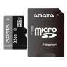 Карта памяти micro SDHC, 32 GB, A-DATA Premier, 50 Мб/сек. (class 10), с адаптером, AUSDH32GUICL10 по низкой цене оптом 