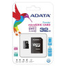 Карта памяти micro SDHC, 32 GB, A-DATA Premier, 50 Мб/сек. (class 10), с адаптером, AUSDH32GUICL10 по низкой цене оптом 