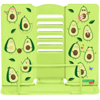Подставка для книг и учебников BRAUBERG KIDS "Avocado", регулируемый угол наклона, металл, 238052