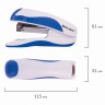 Степлер №24/6, 26/6 BRAUBERG "JET PRO", до 25 листов, эргономичный, бело-синий, 228584 по низкой цене оптом 