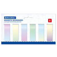 Закладки для книг МАГНИТНЫЕ, "GRADIENT", набор 12 шт., 60x20 мм, BRAUBERG, 113170