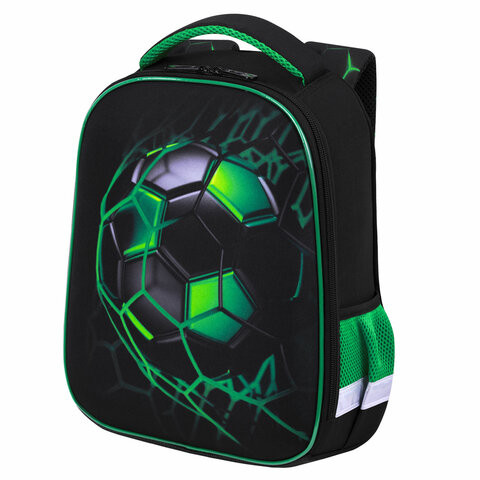 Ранец BRAUBERG KIDS START, 1 отделение, 2 кармана, "Green ball", 35х26х13 см, 272092 по низкой цене оптом 