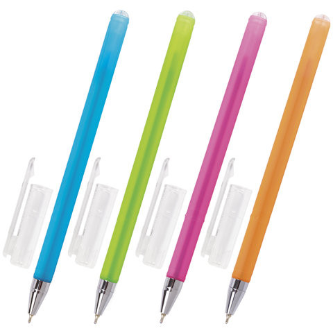 Ручка шариковая масляная BRAUBERG "FRUITY ST", СИНЯЯ, корпус soft touch, узел 0,7 мм, линия письма 0,35 мм, 142654 по низкой цене оптом 