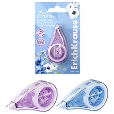Корректирующая лента ERICH KRAUSE Pastel Bloom 5мм*7м, корпус ассорти, блистер, 61929 по низкой цене оптом Корректирующая лента ERICH KRAUSE Pastel Bloom 5мм*7м, корпус ассорти, блистер, 61929 по низкой цене оптом