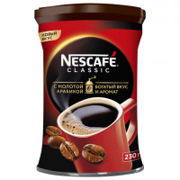 Кофе растворимый NESCAFE "Classic", 230 г, жестяная банка, 12438011