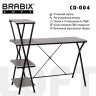 Стол на металлокаркасе BRABIX "LOFT CD-004", 1200х535х1110 мм, 3 полки, цвет дуб антик, 641219 по низкой цене оптом 