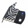 Ежедневник недатированный А5 155х213мм BRAUBERG Wild, под кожу, магнит 160л, ZEBRA, черный по низкой цене оптом 