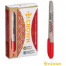 Маркер перманентный Crown "Multi Marker Super Slim" красный, пулевидный, 1мм по низкой цене оптом Краснодар, Москва, Уфа, Казань, Барнаул, Владивосток, Хабаровск, Сахалин, Красноярск, Екатеренбург, 