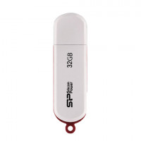 Флеш-диск 32 GB SILICON POWER LuxMini 320 USB 2.0, белый, SP32GBUF2320V1W