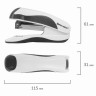 Степлер №24/6, 26/6 BRAUBERG "JET PRO", до 25 листов, эргономичный, бело-черный, 228585 по низкой цене оптом 