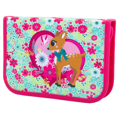 Пенал TIGER FAMILY 1 отделение, 1 откидная планка, ткань, "Deer Fantasy", 20х14х4 см, 228891, TGNQ-046C1E по низкой цене оптом 