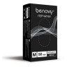Перчатки одноразовые нитровиниловые BENOVY 50 пар (100 шт.), размер M (средний), черные, - по низкой цене оптом 