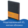Ежедневник недатированный А5 (138х213 мм) BRAUBERG "Stylish", кожзам, гибкий, 160 л., синий, 126223 по низкой цене оптом 