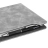 Блокнот А5 165x218мм BRAUBERG Perfect, под кожу софт-тач, держатель для ручки, 80 листов, клетка, серый, 116619 по низкой цене оптом 