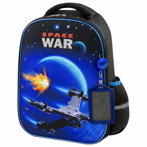 Ранец ЮНЛАНДИЯ LIGHT, 2 отделения, "Space war", 38х29х16 см, 270607 по низкой цене оптом 