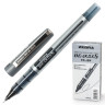 Ручка-роллер ZEBRA "Zeb-Roller DX5", ЧЕРНАЯ, корпус серебристый, узел 0,5 мм, линия письма 0,3 мм, EX-JB2-BK по низкой цене оптом 