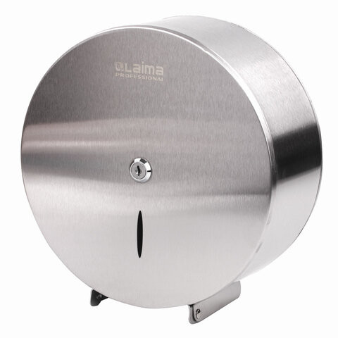 Диспенсер для туалетной бумаги LAIMA PROFESSIONAL INOX, (Система T2) малый, нержавеющая сталь, матовый, 605698 по низкой цене оптом Краснодар, Москва, Уфа, Казань, Барнаул, Владивосток, Хабаровск, Сахалин, Красноярск, Екатеренбург, 