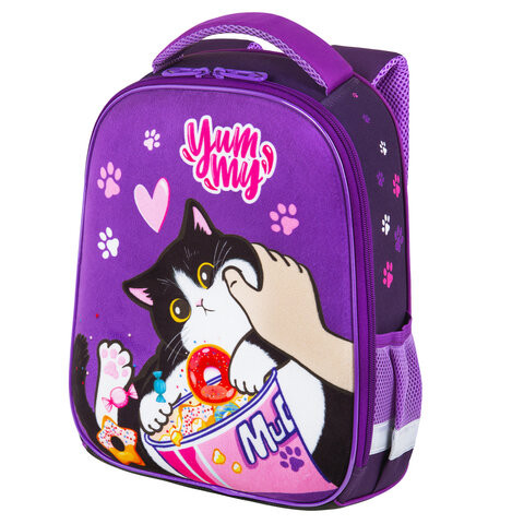 Ранец BRAUBERG KIDS START, 1 отделение, 2 кармана, "Sweet cheeks", велюровая панель, 35х26х13см, 272093 по низкой цене оптом 