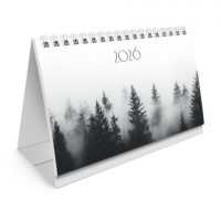 Календарь-домик настольный на гребне с бегунком, 2026г, BRAUBERG, 160х105мм, Туман, 117272