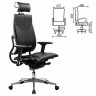 Кресло МЕТТА "YOGA" Y 2DM B2-10D, 2D-спинка, 3D-подголовник, 4D-подлокотники, экокожа, черное по низкой цене оптом 
