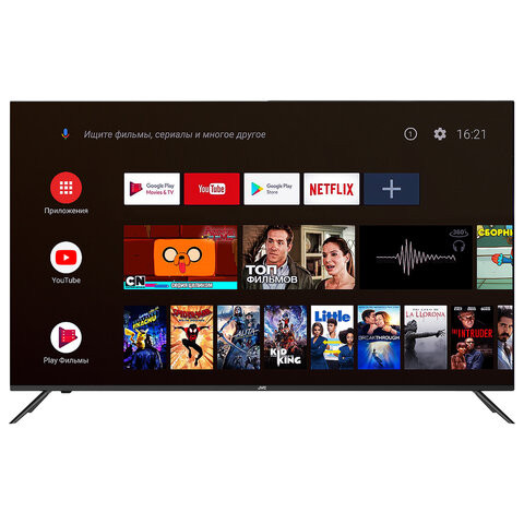 Телевизор JVC LT-43M697, 43" (109 см), 1920x1080, FullHD, 16:9, SmartTV, WiFi, безрамочный, черный по низкой цене оптом 