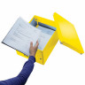 Короб архивный LEITZ "Click & Store" M, 200х280х370 мм, ламинированный картон, разборный, желтый, 60440016