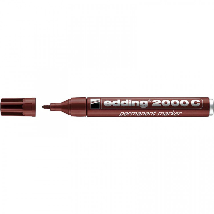 Маркер перманентный edding 2000C, рисования, круглый наконечник, заправляемый, 1.5-3 мм Коричневый по низкой цене оптом 