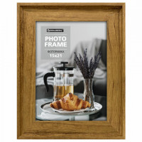 Рамка 15*21см небьющаяся, багет 40мм пластик, BRAUBERG "Walnut", цвет орех, 391264