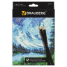 Карандаши цветные BRAUBERG "Artist line", 18 цветов, черный корпус, заточенные, высшее качество, 180554 по низкой цене оптом 