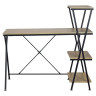 Стол на металлокаркасе BRABIX "LOFT CD-004", 1200х535х1110 мм, 3 полки, цвет дуб натуральный, 641220 по низкой цене оптом 