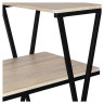 Стол на металлокаркасе BRABIX "LOFT CD-004", 1200х535х1110 мм, 3 полки, цвет дуб натуральный, 641220 по низкой цене оптом 
