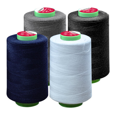 Нитки швейные 40/2 5000 ярд. (4572 м), Набор 4 цвета, бел/сер/син/черн, DEVELIA (Девелиа), 665619 по низкой цене оптом Нитки швейные 40/2 5000 ярд. (4572 м), Набор 4 цвета, бел/сер/син/черн, DEVELIA (Девелиа), 665619 по низкой цене оптом