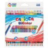 Карандаши двусторонние CARIOCA "Bi-color", 24 штуки, 48 цветов, трехранные, заточенные, 43031 по низкой цене оптом Краснодар, Москва, Уфа, Казань, Барнаул, Владивосток, Хабаровск, Сахалин, Красноярск, Екатеренбург, 