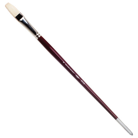 Кисть художественная KOH-I-NOOR щетина, плоская, №8, длинная ручка, блистер, 9936008014BL по низкой цене оптом 