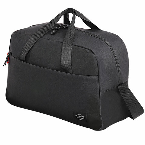 Сумка спортивная BRAUBERG MOVE с карманом, черная, 45x30x20 см, 271689 по низкой цене оптом 