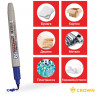 Маркер перманентный Crown "Multi Marker Super Slim" синий, пулевидный, 1мм по низкой цене оптом Краснодар, Москва, Уфа, Казань, Барнаул, Владивосток, Хабаровск, Сахалин, Красноярск, Екатеренбург, 