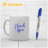 Маркер перманентный Crown "Multi Marker Super Slim" синий, пулевидный, 1мм по низкой цене оптом Краснодар, Москва, Уфа, Казань, Барнаул, Владивосток, Хабаровск, Сахалин, Красноярск, Екатеренбург, 