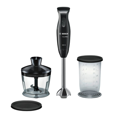 Блендер погружной BOSCH MSM2620B, 600 Вт, 1 скорость, измельчитель 0,7 л, черный по низкой цене оптом 