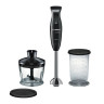 Блендер погружной BOSCH MSM2620B, 600 Вт, 1 скорость, измельчитель 0,7 л, черный по низкой цене оптом 