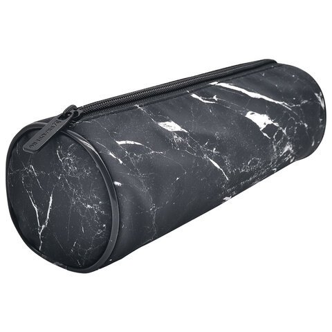 Пенал-тубус BRAUBERG, с эффектом Soft Touch, мягкий, "Black marble", 22х8 см, 271569 по низкой цене оптом 