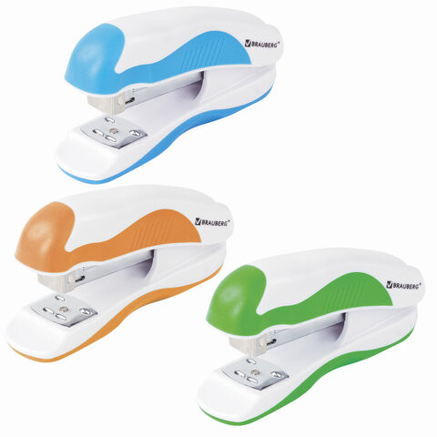 Степлер №24/6, 26/6 BRAUBERG "JET PRO", до 25 листов, эргономичный, ассорти, 228586 по низкой цене оптом 