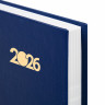 Ежедневник датированный 2026 145х215мм, А5, STAFF, обложка бумвинил, синий, 117305 по низкой цене оптом 